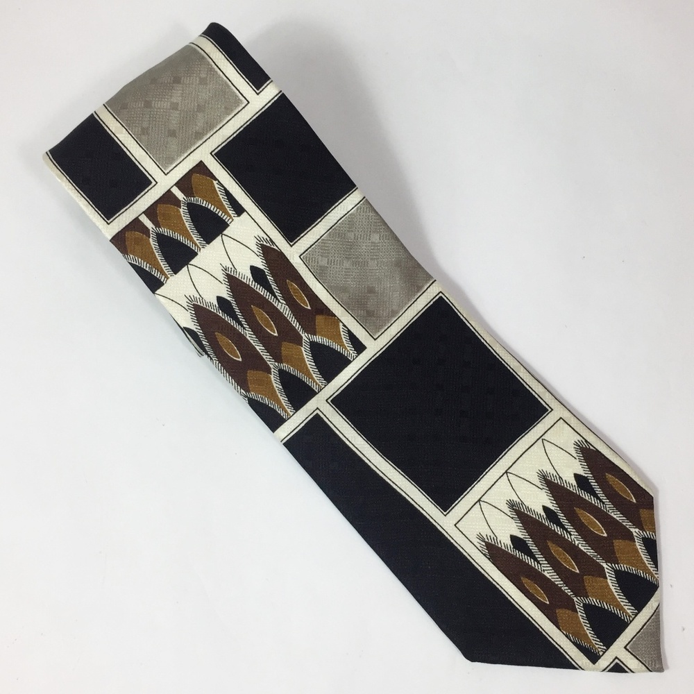Luciano Gatti Silk Men's Necktie Geometric 58"